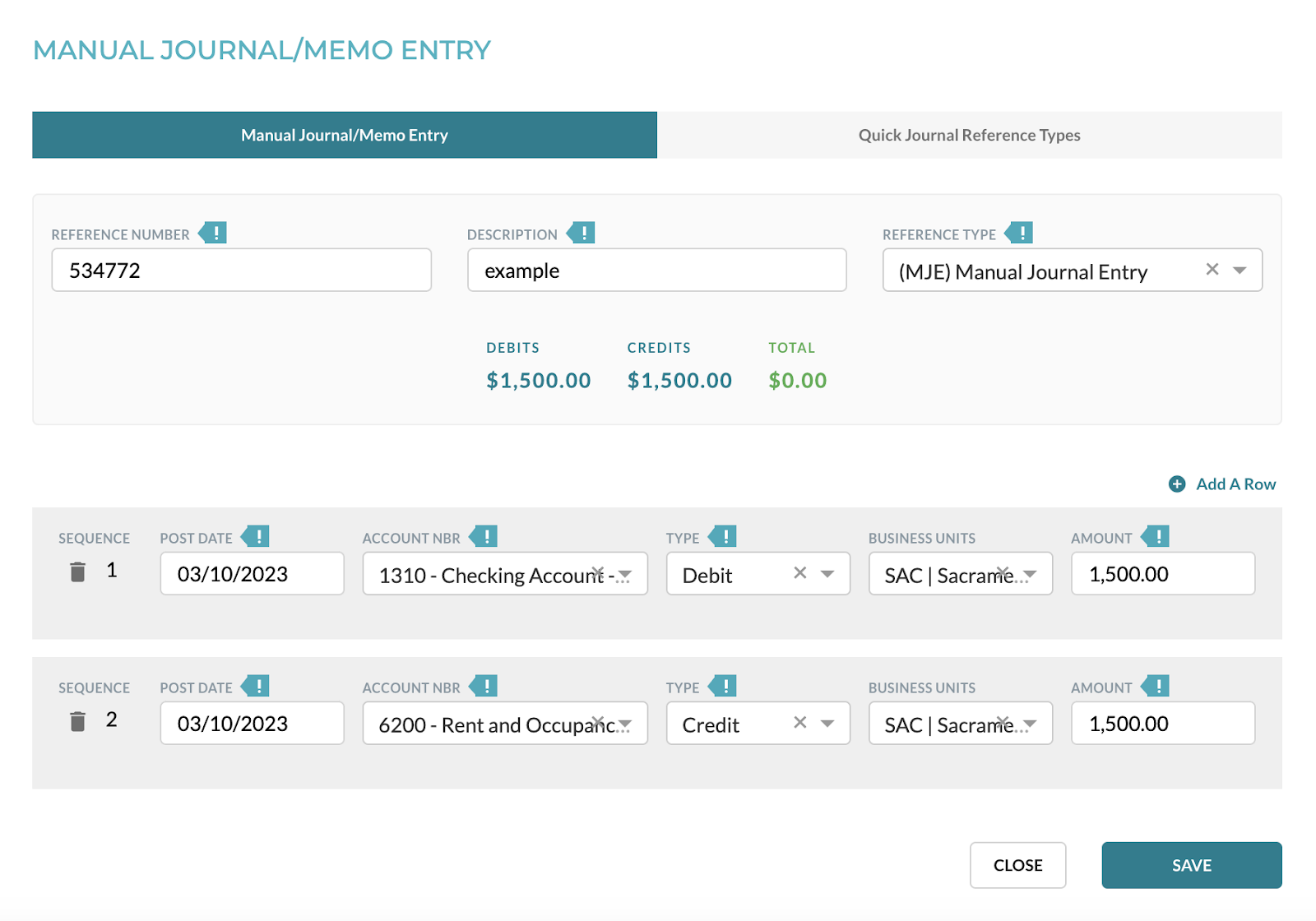 Manual Journal Entry/Memo Entry – EKA Solutions, Inc
