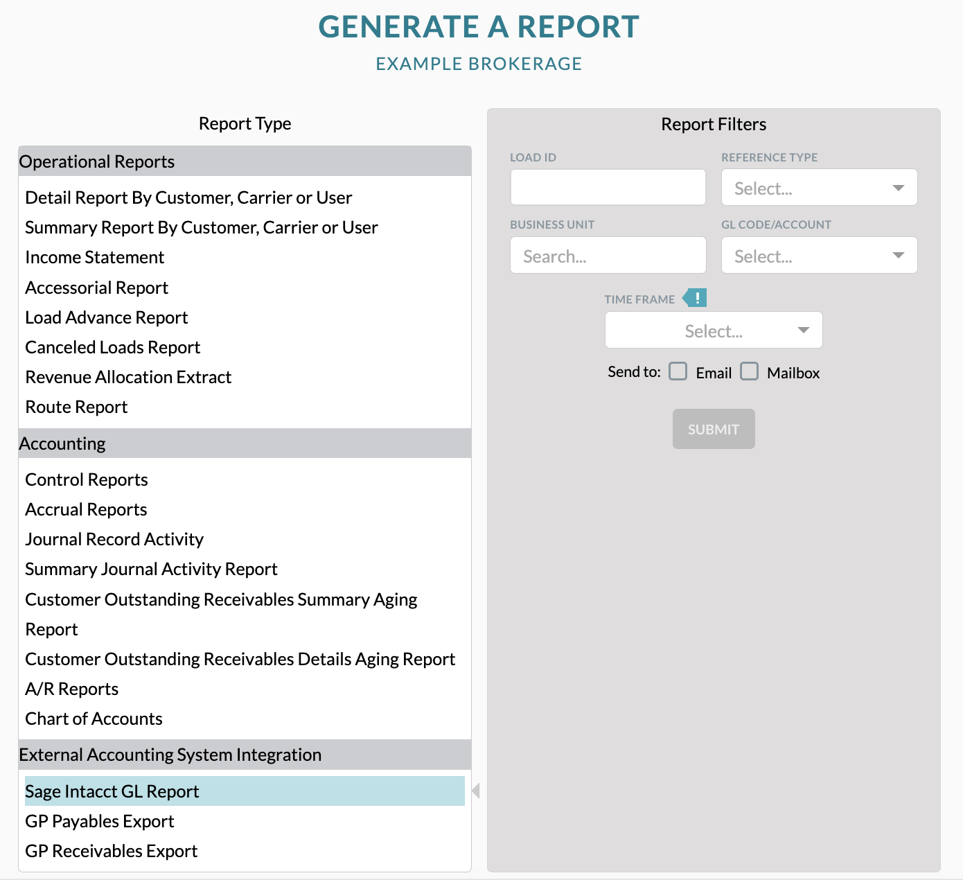 Sage Inaact GL Report EKA Solutions, Inc