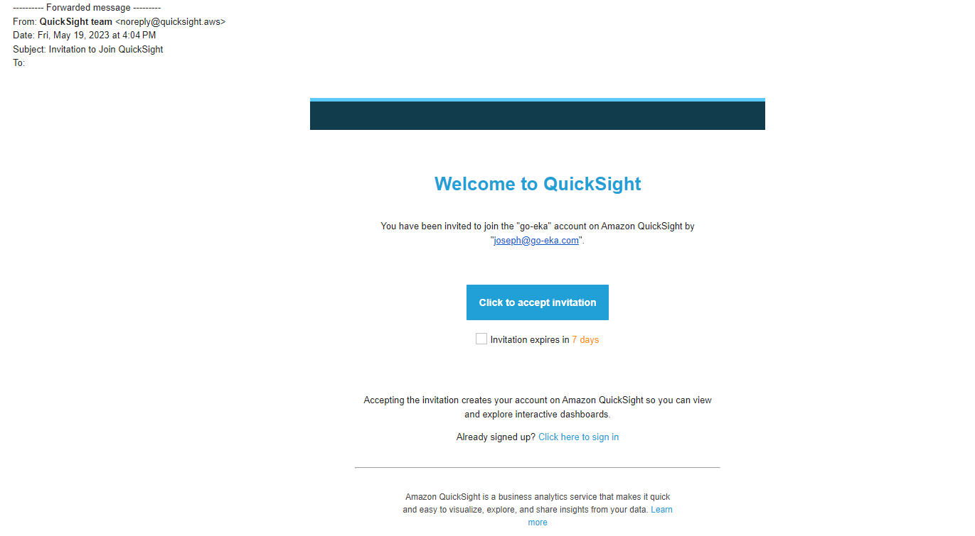 QuickSight Analysis and Dashboards EKA Solutions, Inc