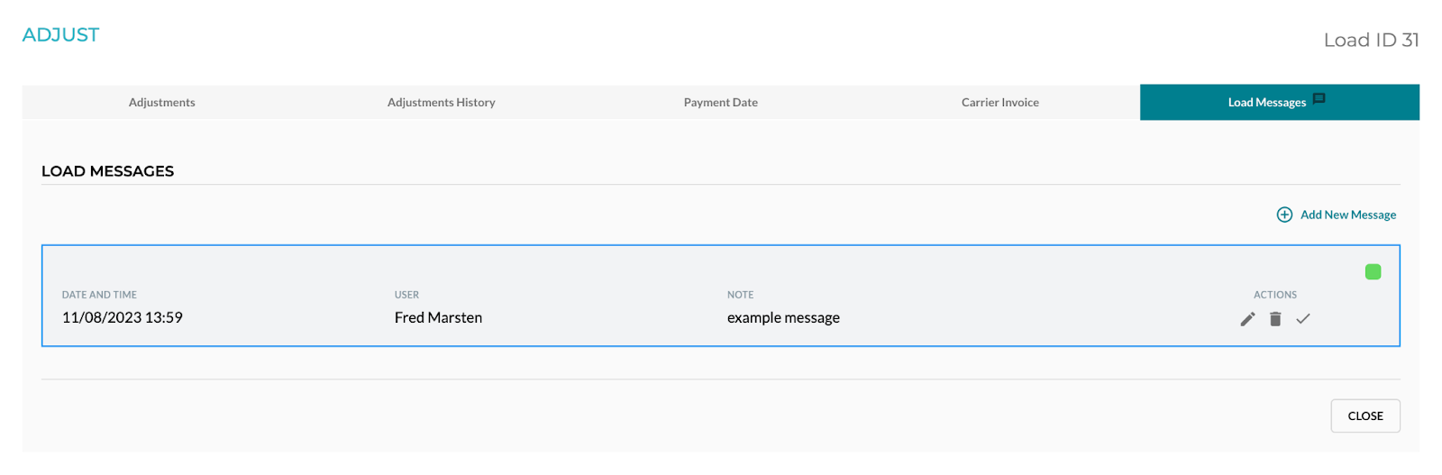 Load messages eka solutions inc
