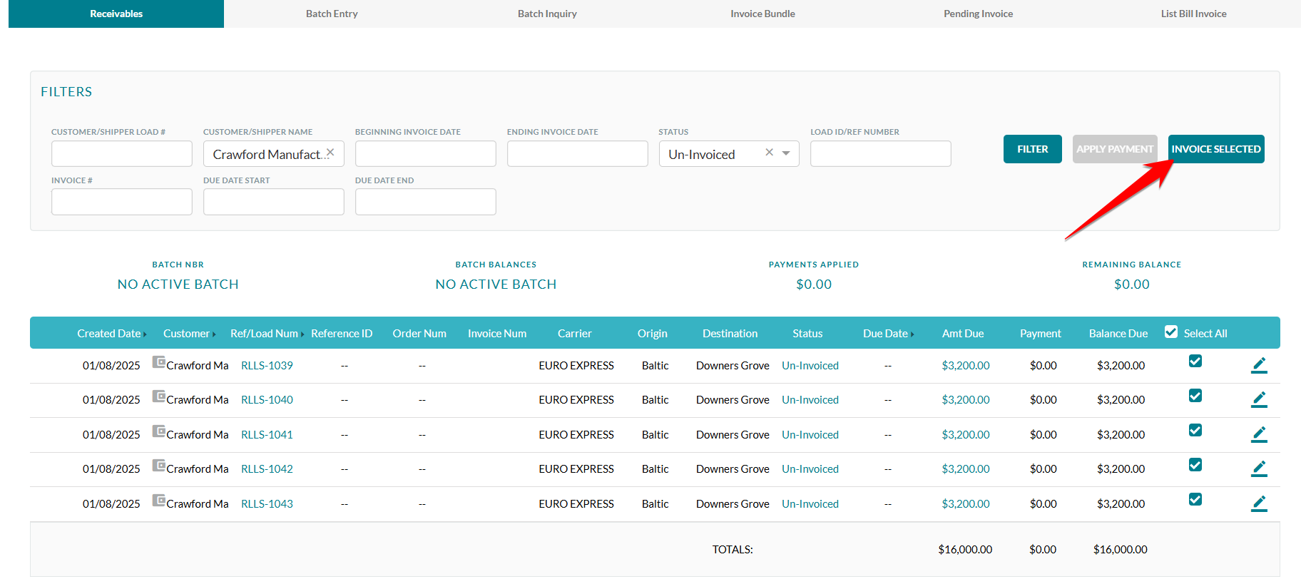 Bulk Invoice Load Selections.png
