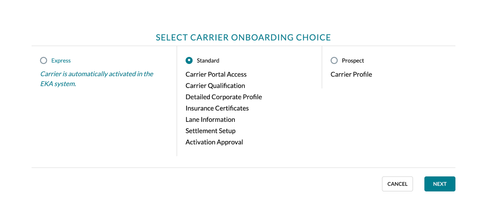 Add Standard Carrier EKA Solutions, Inc